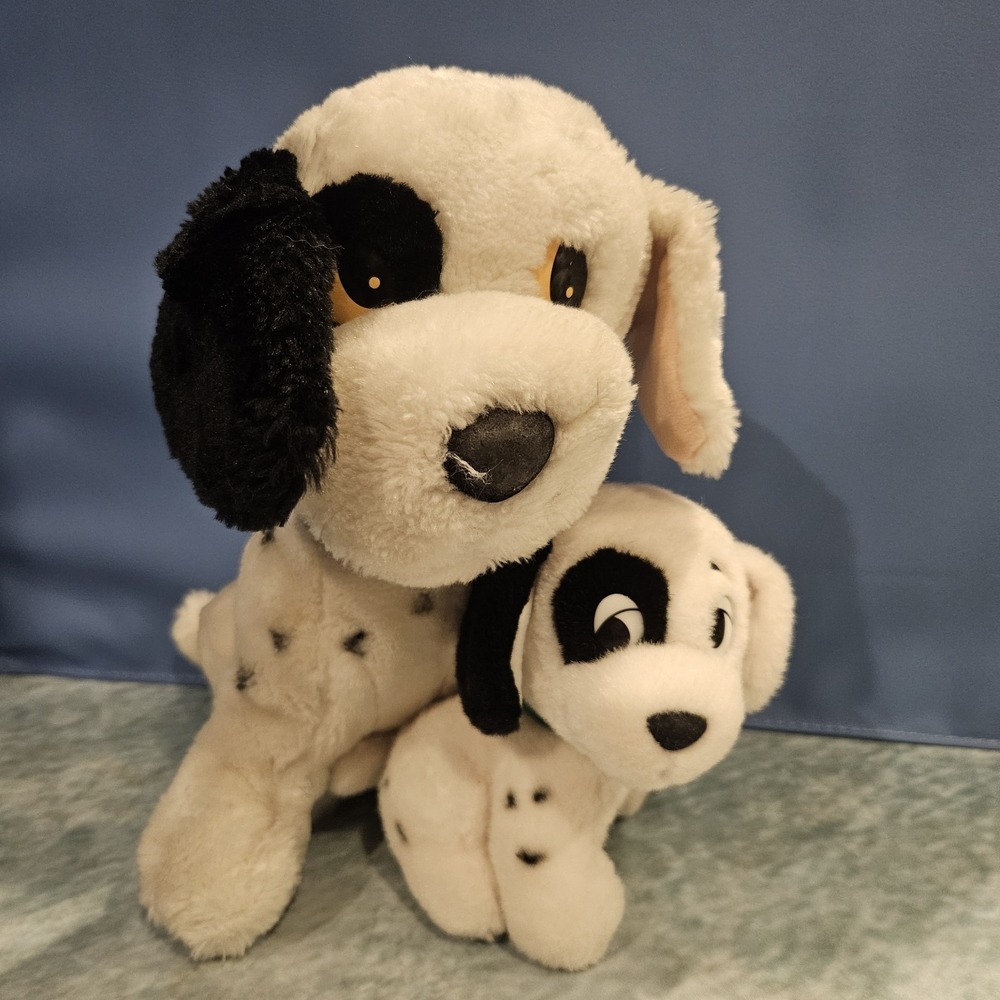 Vintage Disney 101 Dalmatians Patch Plush Bundle 6" & 10" Stuffed Dogs